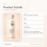 ANUA Rice 70+ Glow Milky Toner 250ml Product Details
