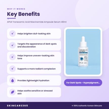 APLB Tranexamic Acid Niacinamide Ampoule Serum 40ml Key Benefits