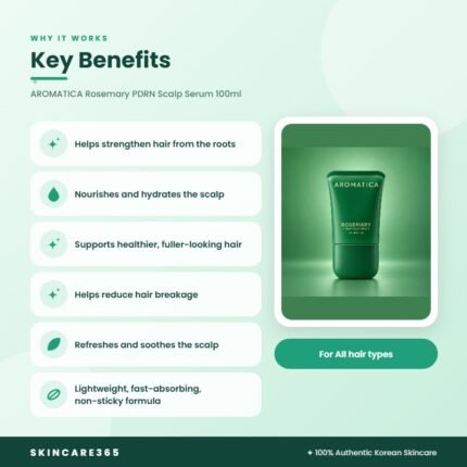 AROMATICA Rosemary PDRN Scalp Serum 100ml Key Benefits