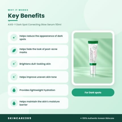 AXIS-Y Dark Spot Correcting Glow Serum 50ml Key Benefits