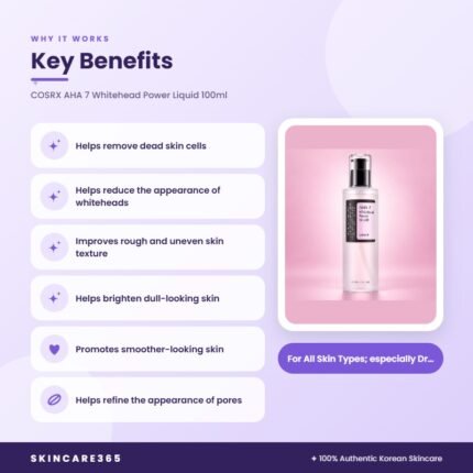 COSRX AHA 7 Whitehead Power Liquid 100ml Key Benefits