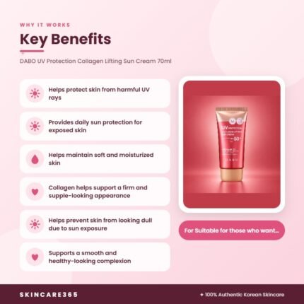 DABO UV Protection Collagen Lifting Sun Cream 70ml Key Benefits