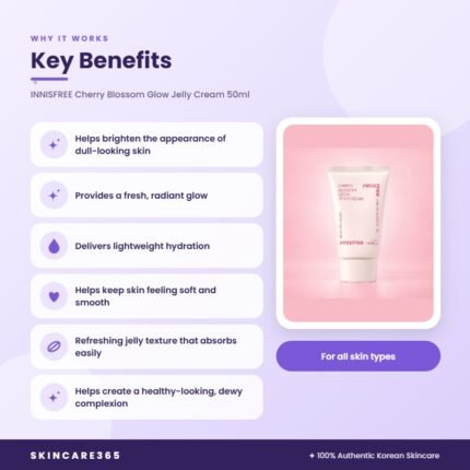 INNISFREE Cherry Blossom Glow Jelly Cream 50ml Key Benefits