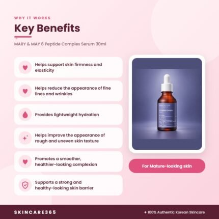 MARY & MAY 6 Peptide Complex Serum 30ml Key Benefits