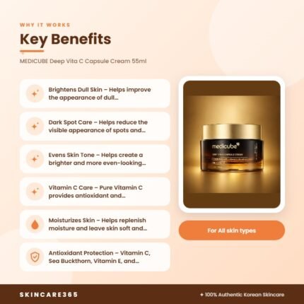 MEDICUBE Deep Vita C Capsule Cream 55ml Key Benefits