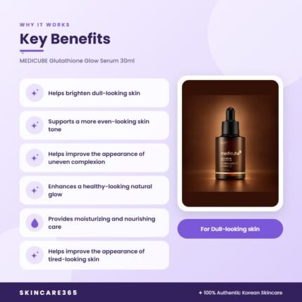 MEDICUBE Glutathione Glow Serum 30ml Key Benefits