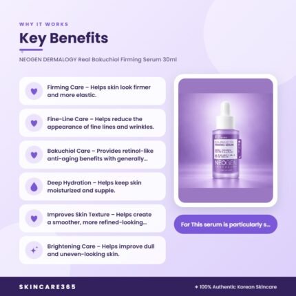 NEOGEN DERMALOGY Real Bakuchiol Firming Serum 30ml Key Benefits
