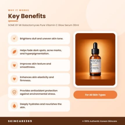 SOME BY MI Galactomyces Pure Vitamin C Glow Serum 30ml Key Benefits