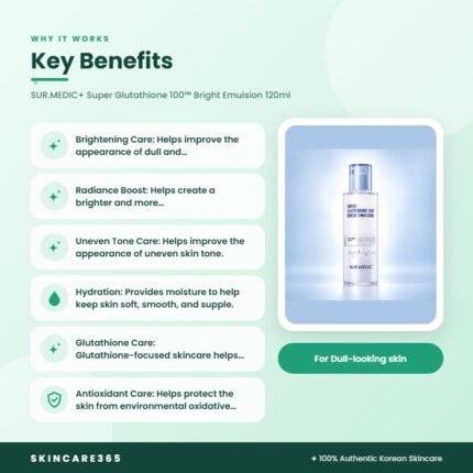 SUR.MEDIC+ Super Glutathione 100™ Bright Emulsion 120ml Key Benefits